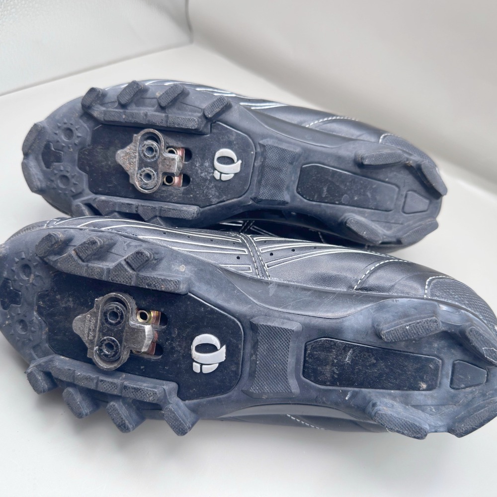 Pearl Izumi Cycling Shoes Women 40 Black MTB Spin Shimano SPD Cleats Straps - Picture 6 of 8